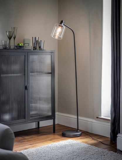 Hoxton Cylinder Floor Lamp Black