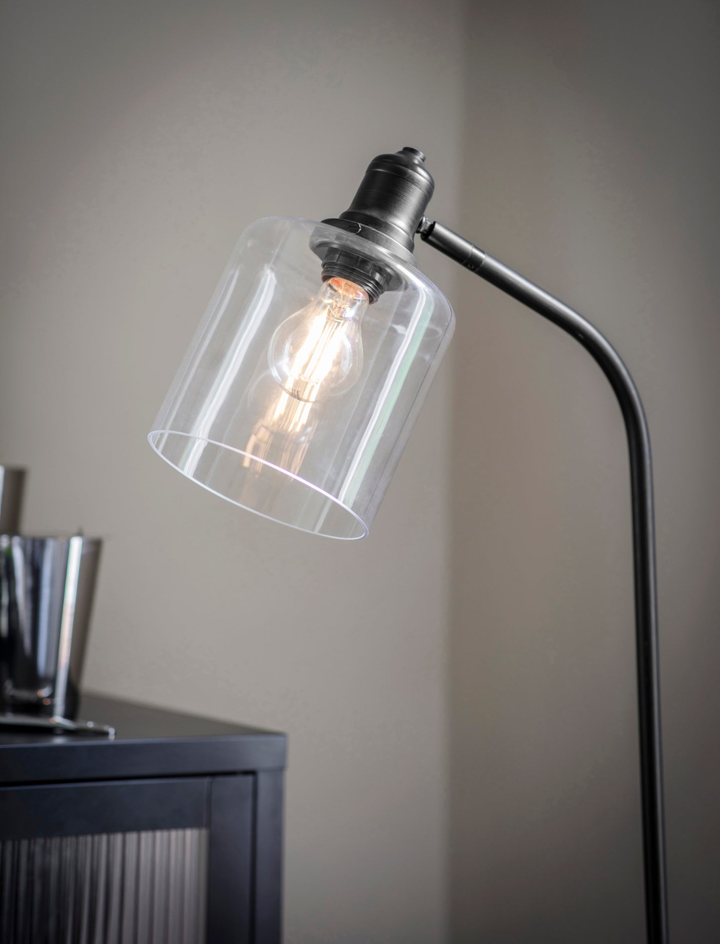 Hoxton Cylinder Floor Lamp Black