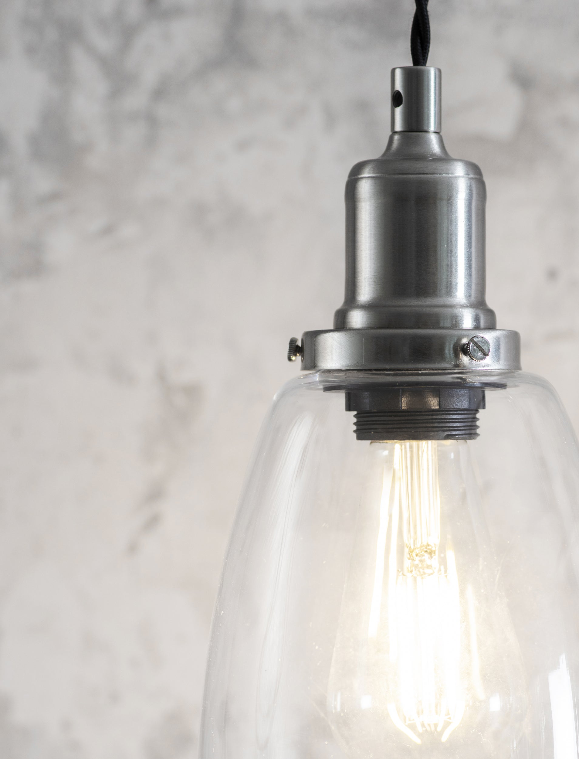 Hoxton Domed Pendant Light Trio Satin Nickel - Pendant & Ceiling Lights - Garden Trading -