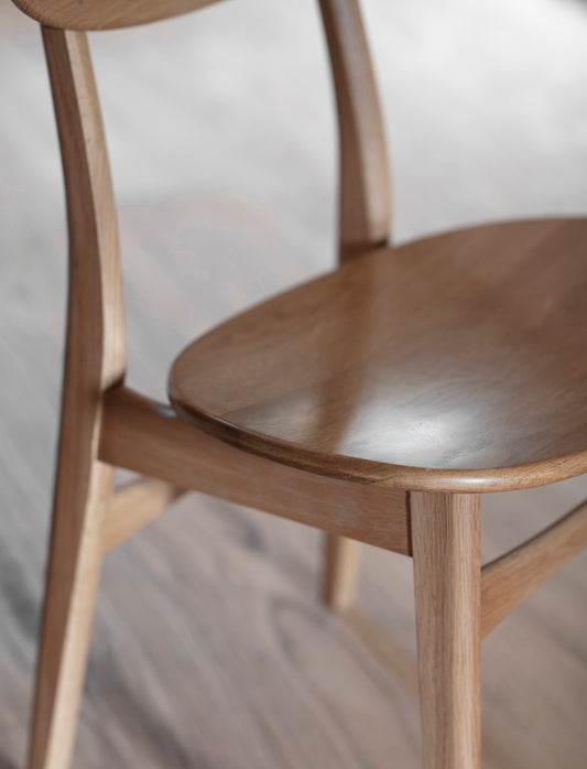 Longcot Dining Chairs Set of 2 Natural
