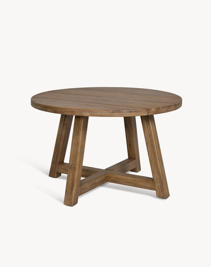 Chilford Solid Wood Round Dining Table Natural - Tables & Sets - Garden Trading -