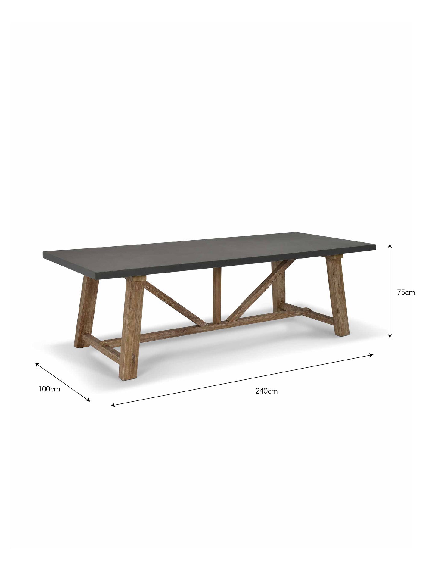 Chilford Dining Table Large Grey