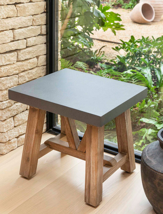 Chilford Stool Grey - Chairs & Loungers - Garden Trading -