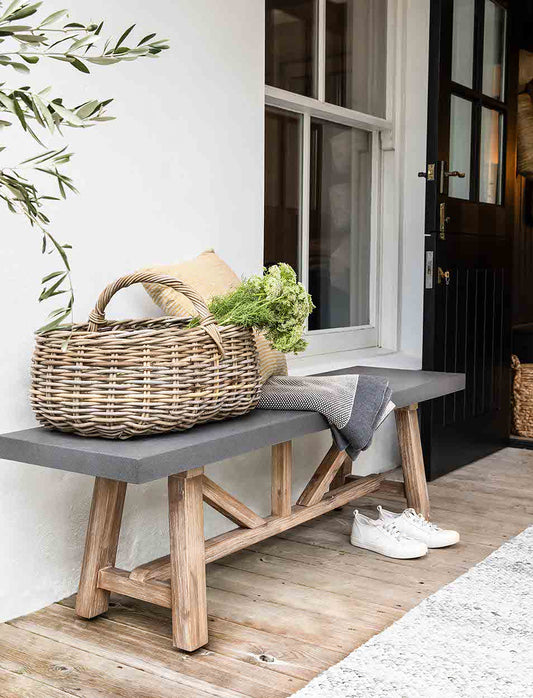 Chilford Bench Small Grey