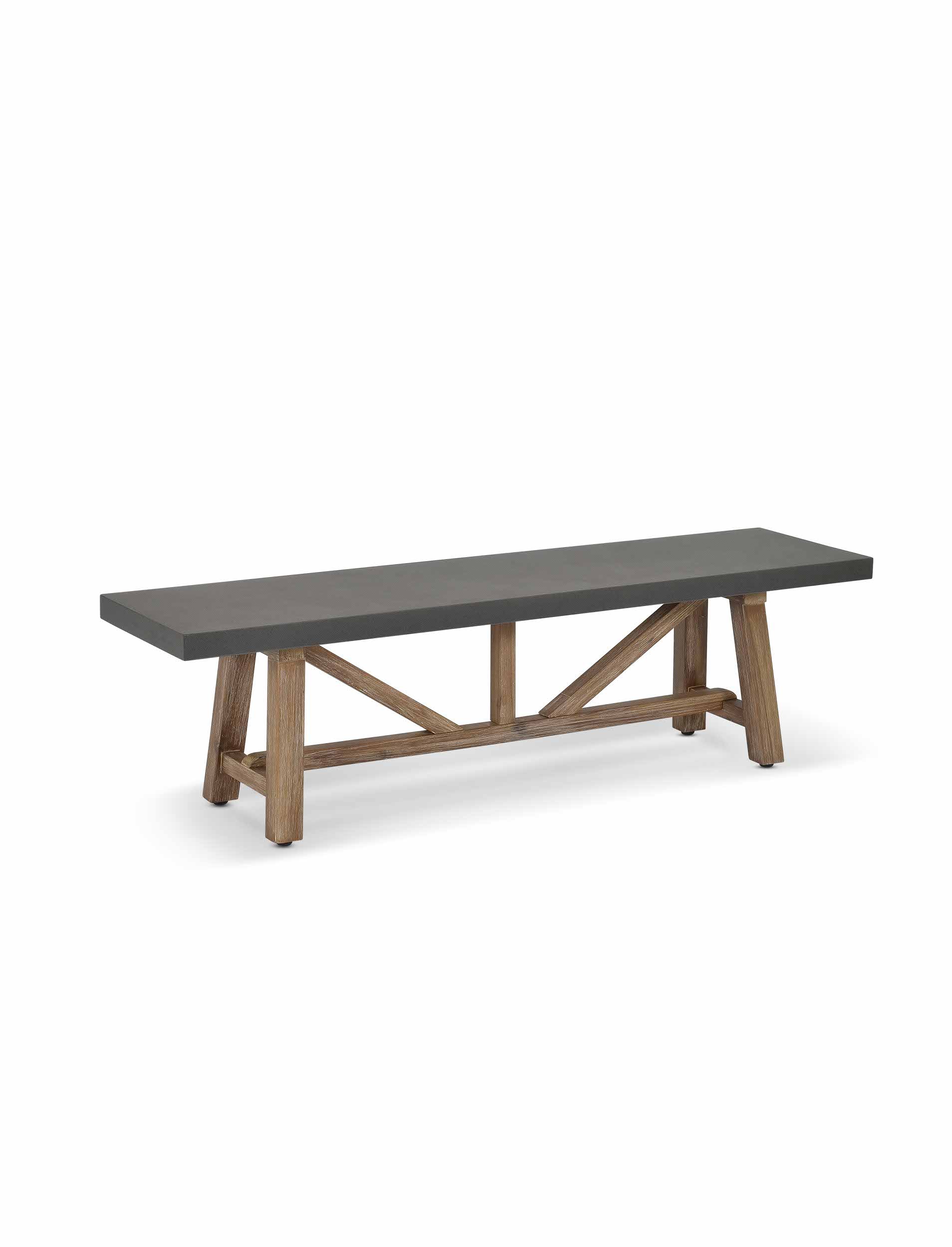 Chilford Bench Small Grey - Chairs & Loungers - Garden Trading -