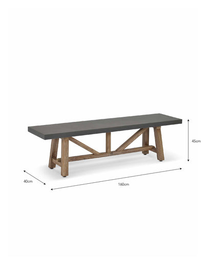 Chilford Bench Small Grey