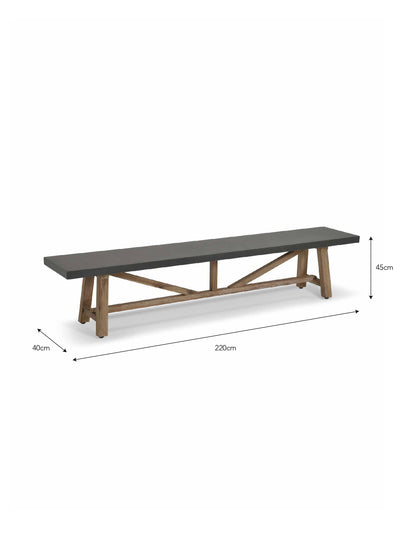 Chilford Bench Large Grey