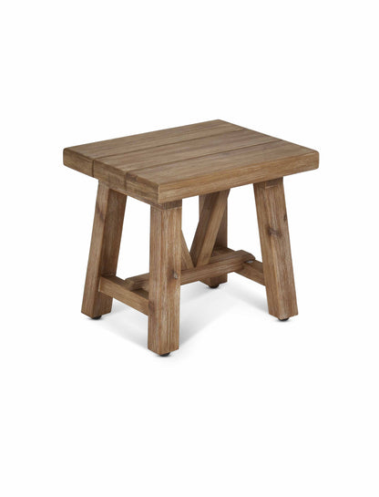 Chilford Solid Wood Stool Side Table - Chairs & Loungers - Garden Trading -