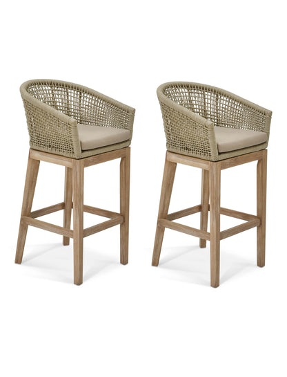 Lynton Bar Stool Set of 2 Grey