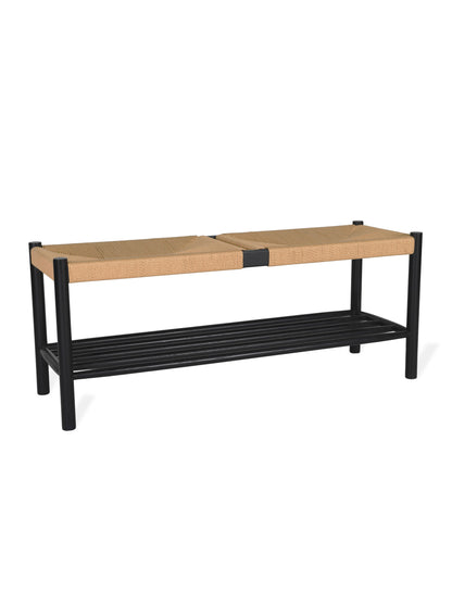 Longworth Hallway Bench Black - Shoe Storage - Garden Trading -