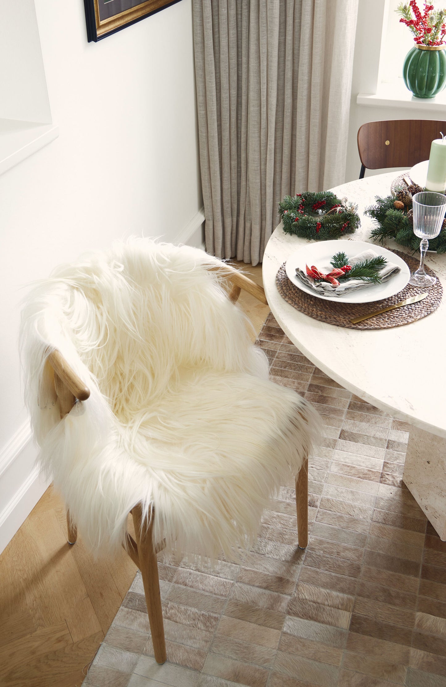 Icelandic Sheepskin Rug/Throw Off-White 90 cm