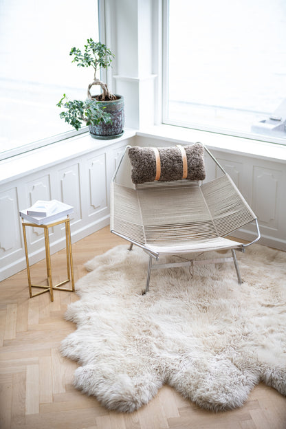 New Zealand Sheepskin Long Wool Rug Linen Extra Large