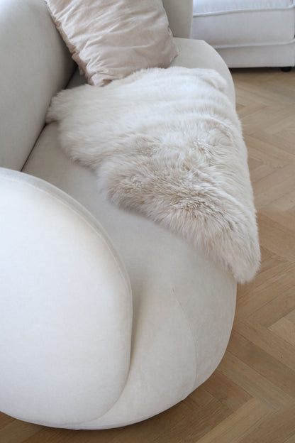 New Zealand Sheepskin Long Wool Rug/Throw Linen