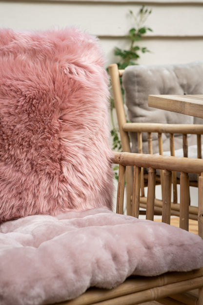 Sheepskin Cushion LW Single-Sided Square Rose Large