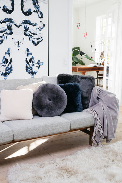 Sheepskin Cushion LW Single-Sided Square Steel Large
