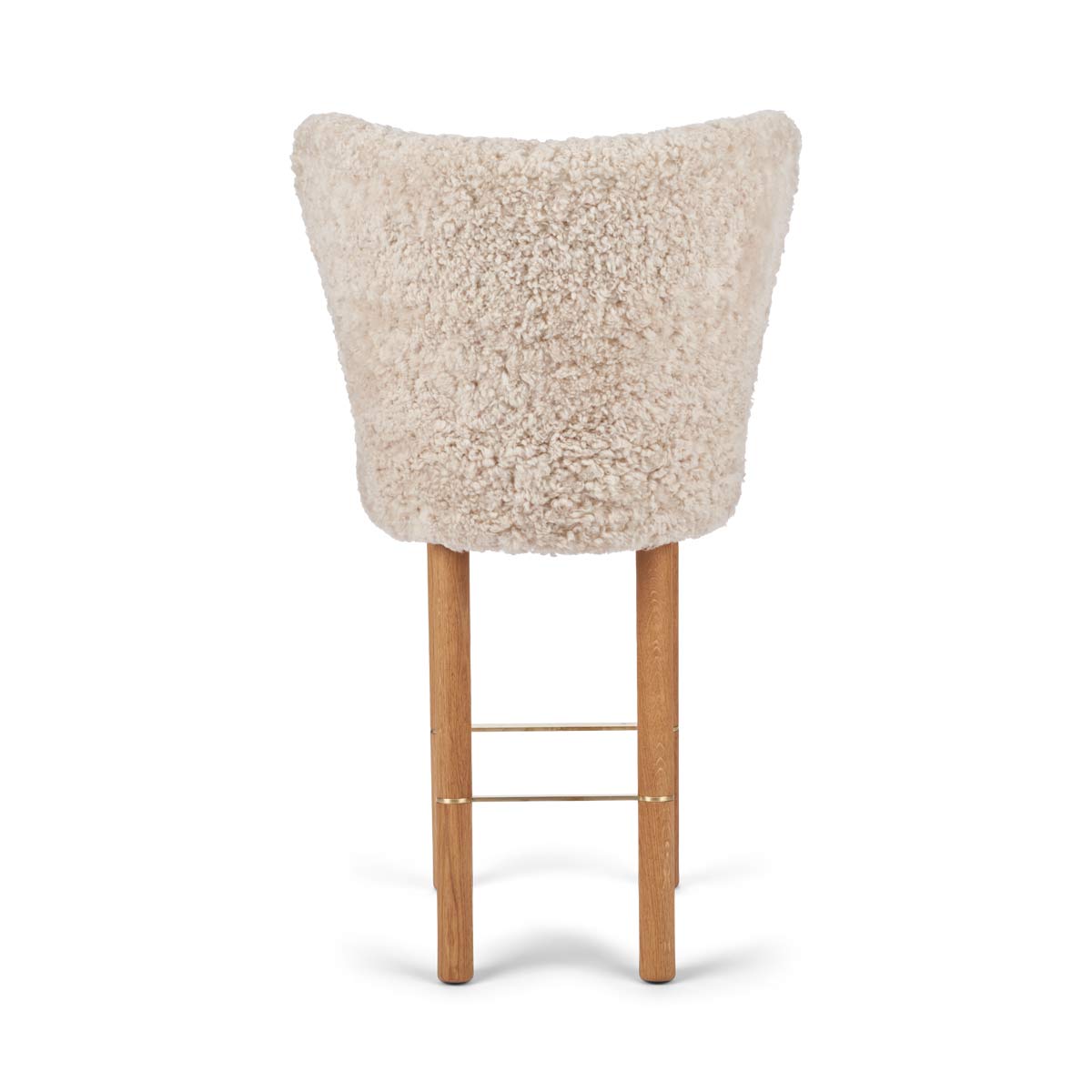 Emilia Bar Stool Pearl Oak Legs Brass Frame