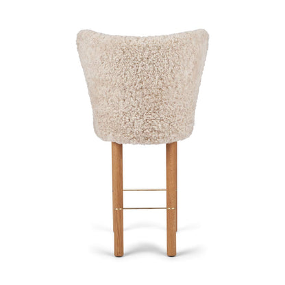 Emilia Bar Stool Pearl Oak Legs Brass Frame