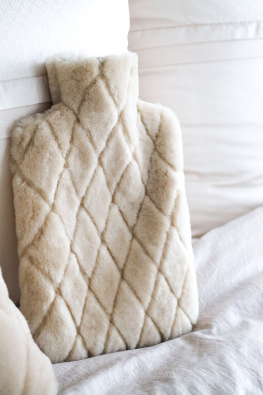 Leaf Hot Water Bottle White