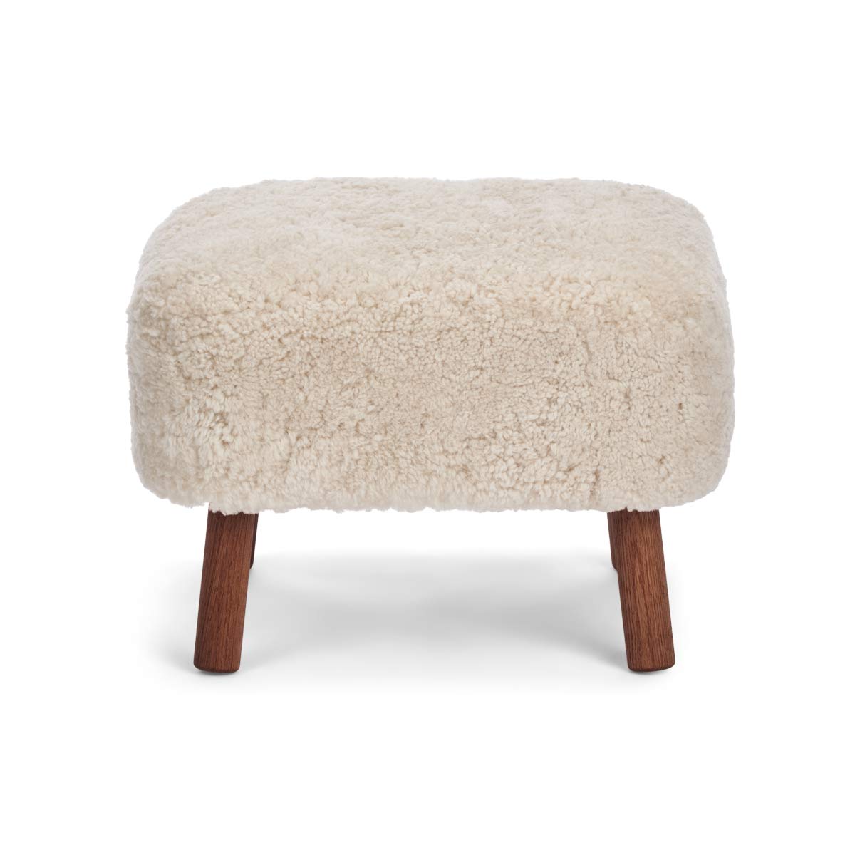 Emily Foot Stool Pearl Walnut Legs