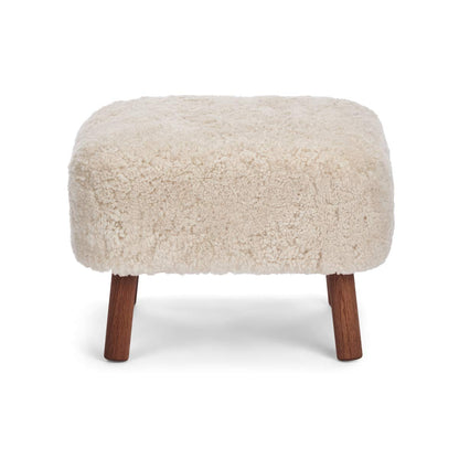 Emily Foot Stool Pearl Walnut Legs