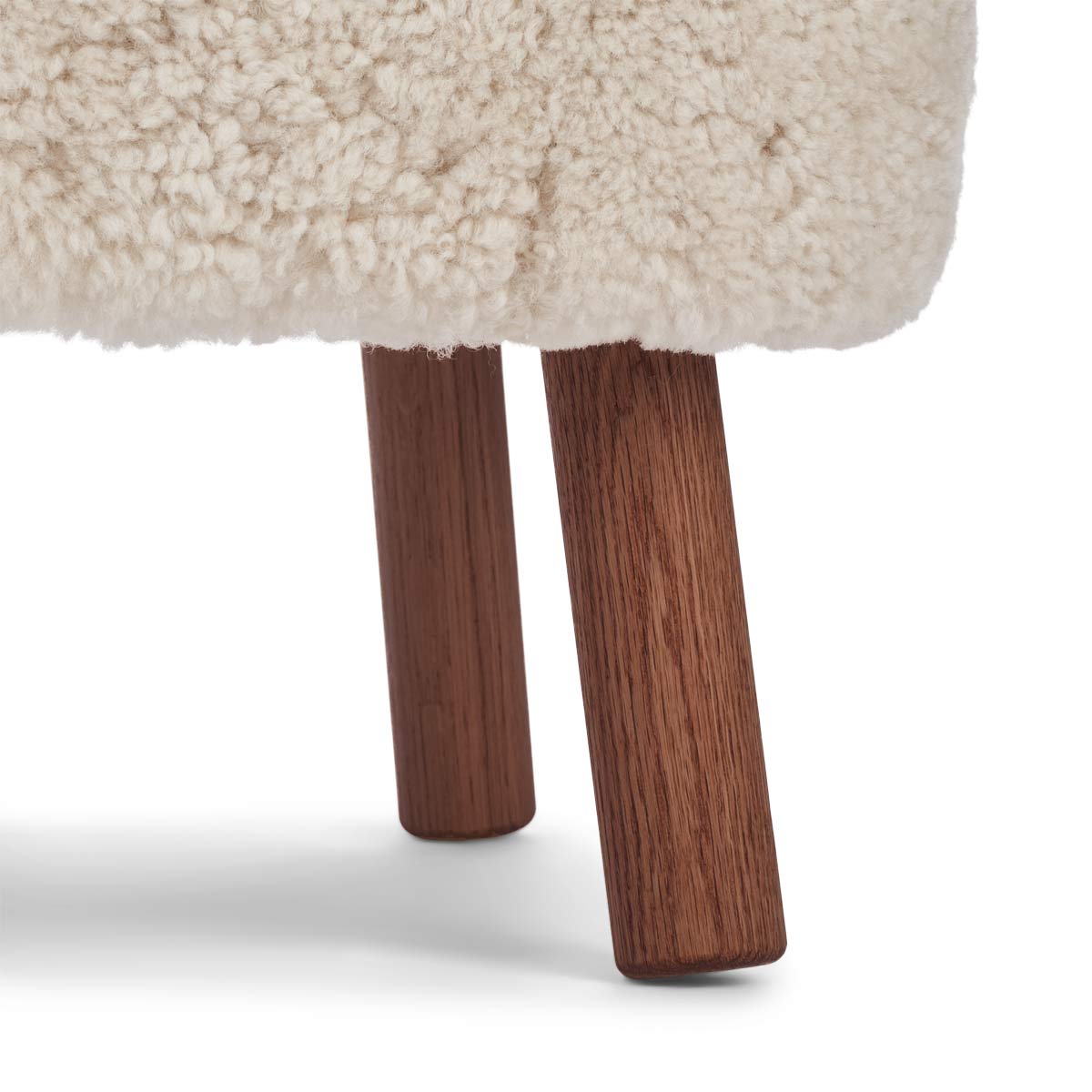 Emily Foot Stool Pearl Walnut Legs