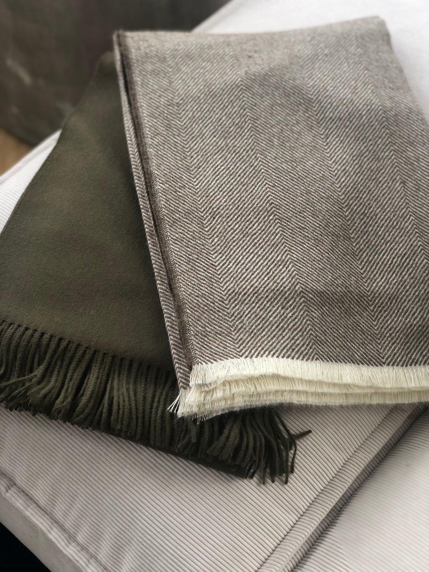 Sidsley Alpaca Wool Throw Dark Brown