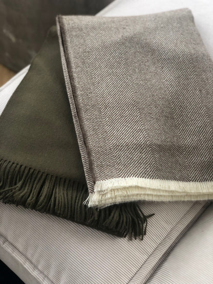 Sidsley Alpaca Wool Throw Dark Brown