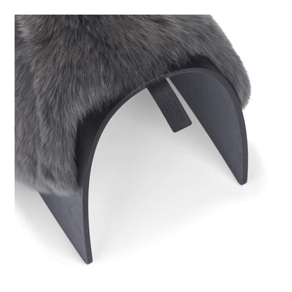 Sheep Stool Cover Long Wool Steel Medium