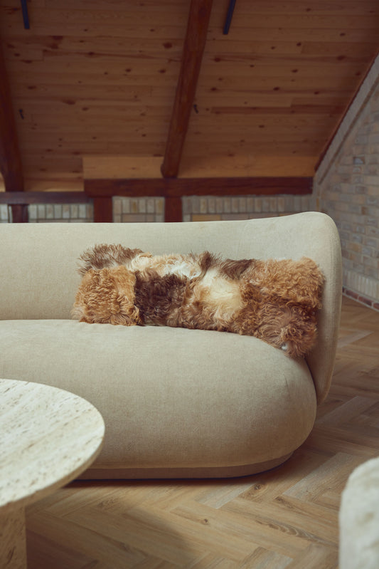Tigrado Lamb Cushion Doublesided Brown/Beige Mix Medium