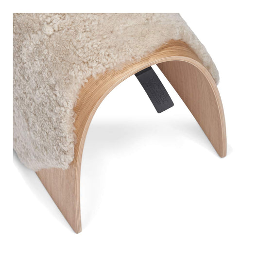 Sheep Stool Cover Short Wool Pearl Medium