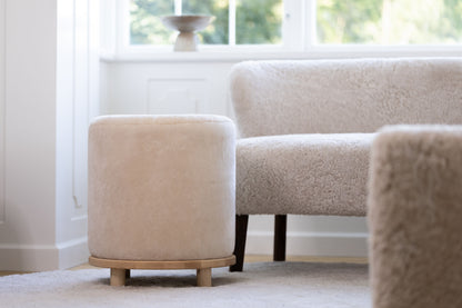 Simon Stool/Pouf Moccasin Natural Oak Legs