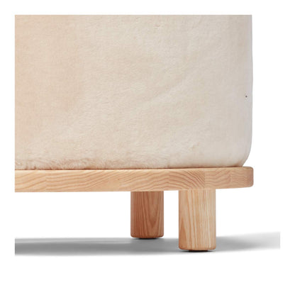 Simon Stool/Pouf Moccasin Natural Oak Legs