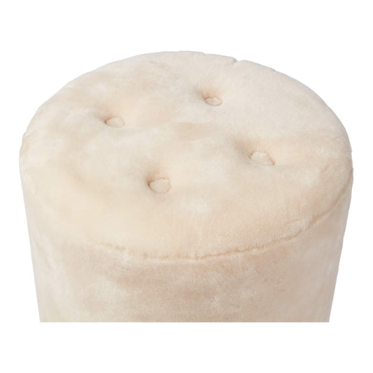 Simon Stool/Pouf Moccasin Natural Walnut Legs