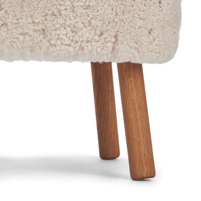 Emily Foot Stool Pearl Oak Legs
