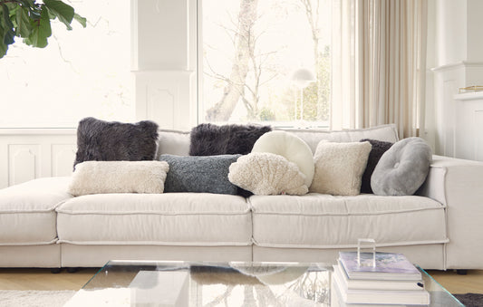 Sheepskin Cushion SW Doublesided Ivory Medium