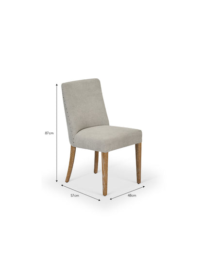 Wraysbury Dining Chair Set of 2 Grey - Dining Chairs & Benches - Garden Trading -