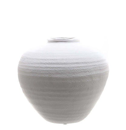 Aurelia Sculpted Ceramic Vase White Medium -  - Hill Interiors -