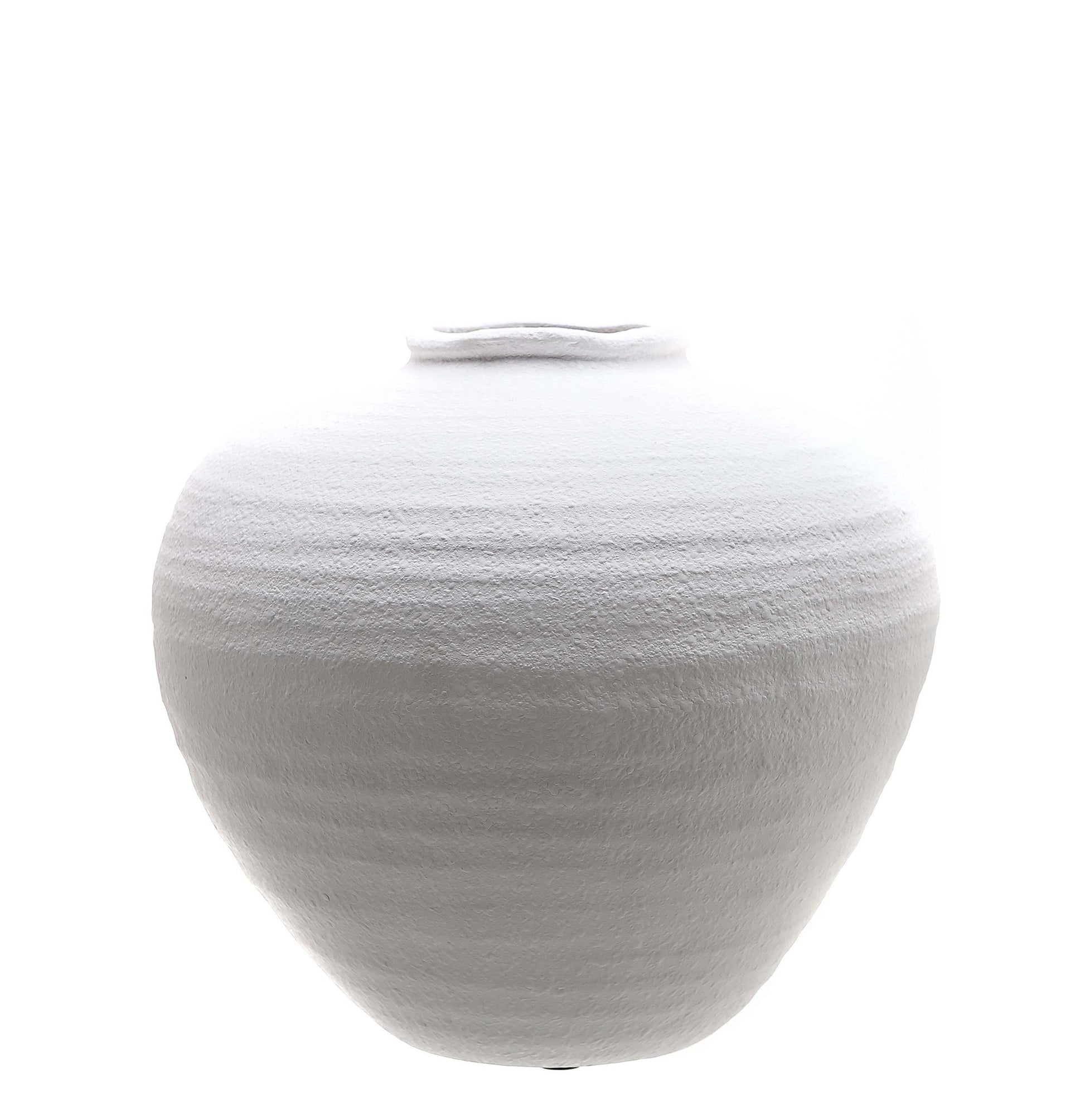 Aurelia Sculpted Ceramic Vase White Medium -  - Hill Interiors -