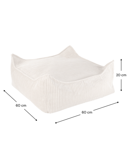 Wigiwama Square Ottoman - White