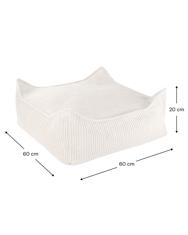 Wigiwama Square Ottoman - White