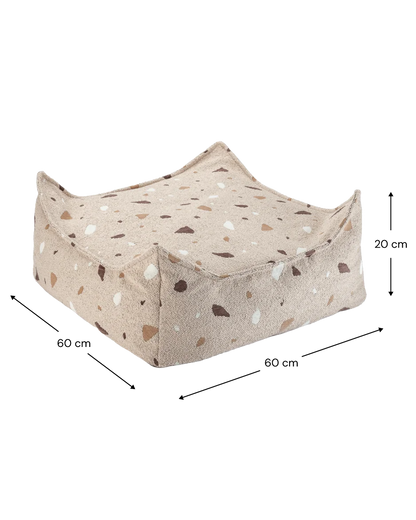 Wigiwama Terrazzo Square Ottoman - Brown