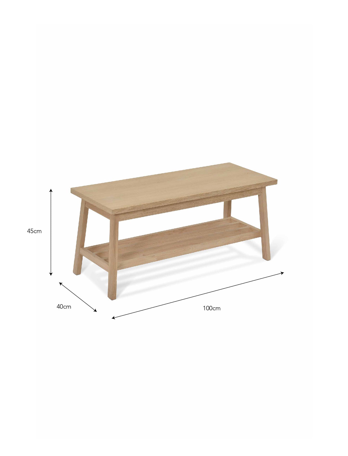 Hambledon Hallway Bench Natural - Shoe Storage - Garden Trading -