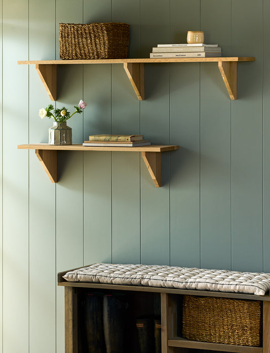Hambledon Shelf 120cm Natural - Hooks & Shelving - Garden Trading -