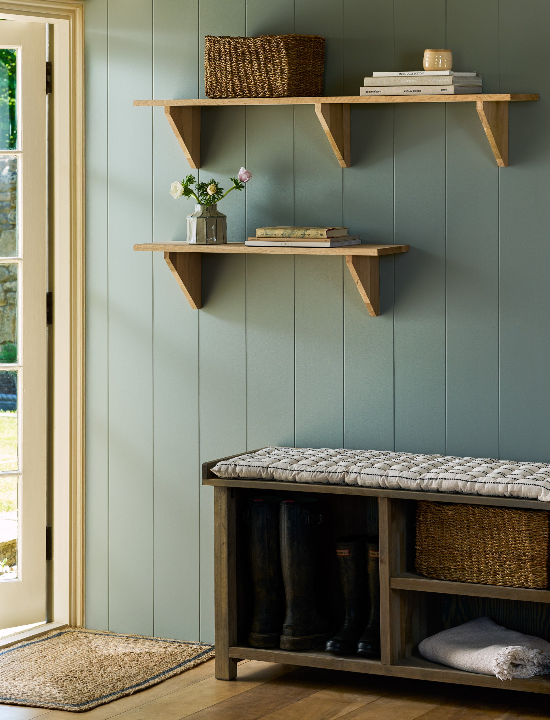 Hambledon Shelf 120cm Natural - Hooks & Shelving - Garden Trading -
