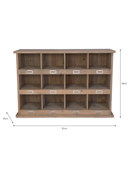 Chedworth 12 Shoe Locker Natural - Shoe Storage - Garden Trading -