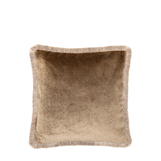Vale Velvet Cushion Putty
