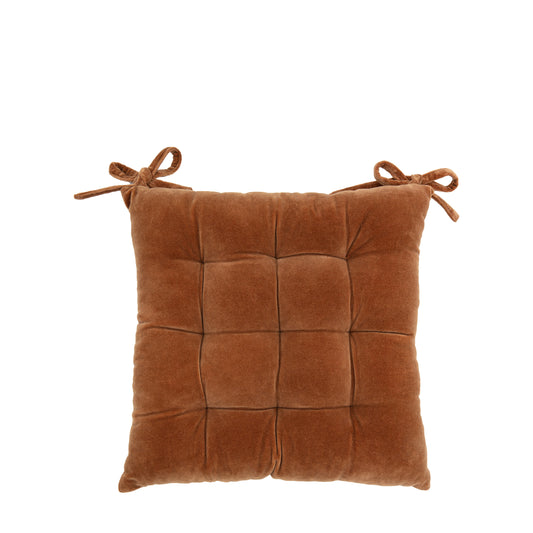 Cotton Velvet Seatpad Tan