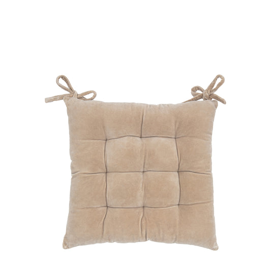 Cotton Velvet Seatpad Natural