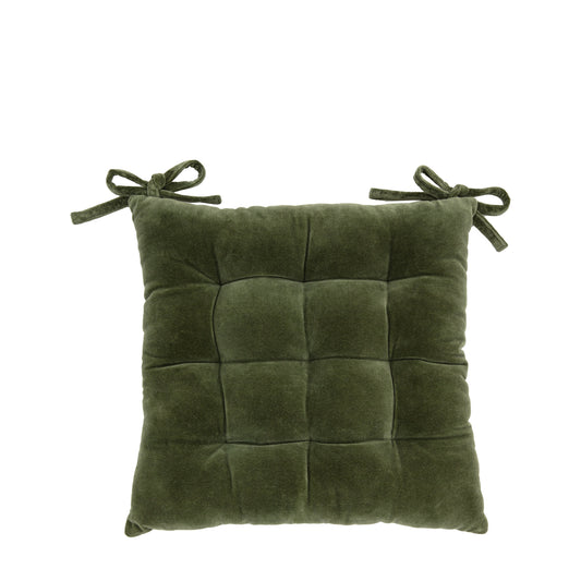 Cotton Velvet Seatpad Olive