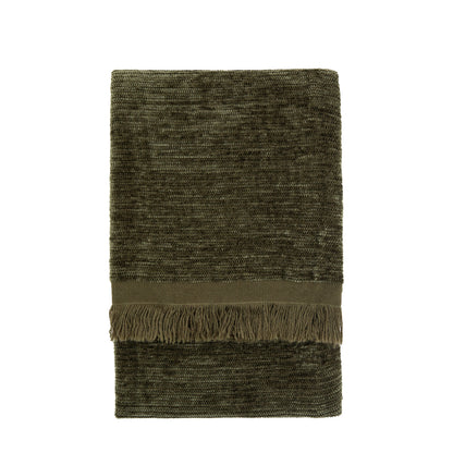 Dunmor Chenille Throw Green